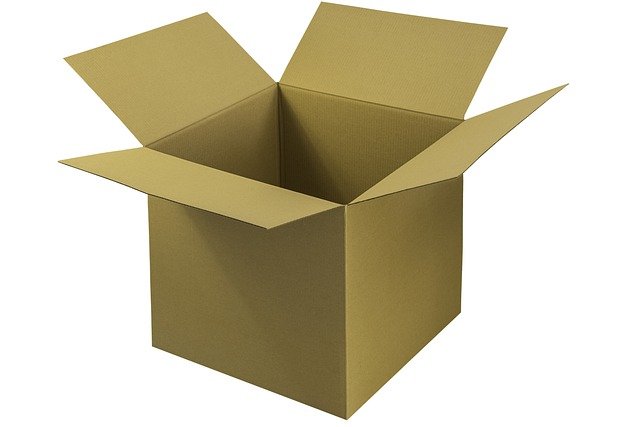 papírová krabice na stěhování